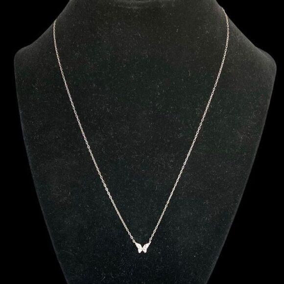 NT# Adorable Sterling 925 Silver & Cz Butterfly - Picture 5 of 8